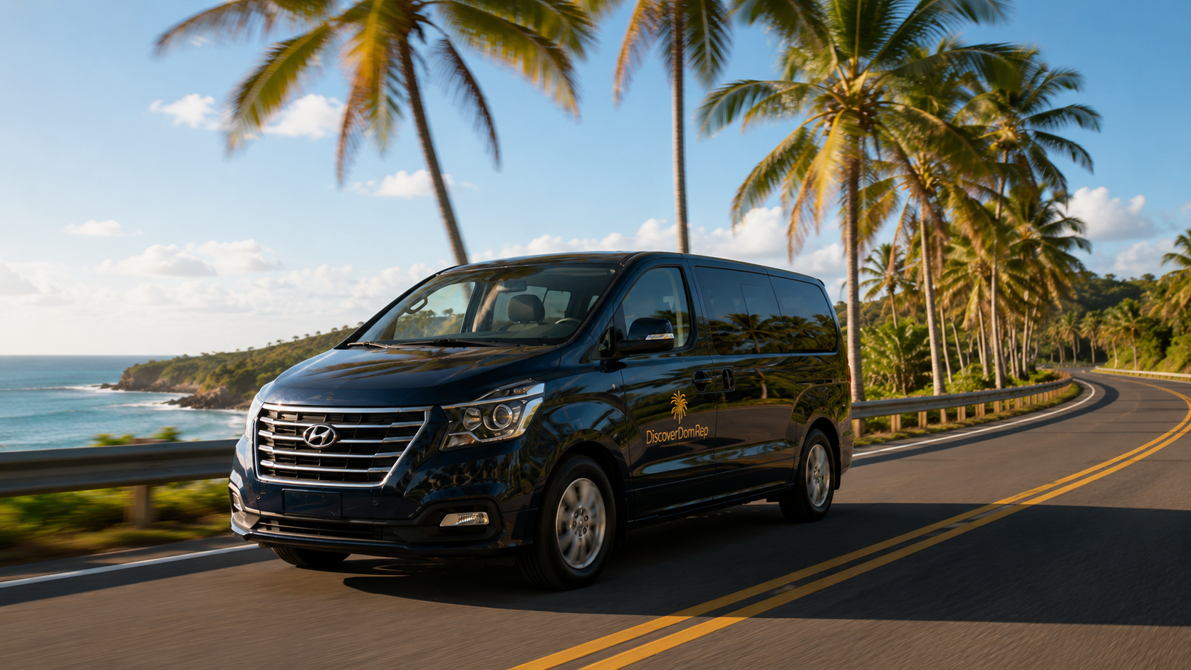 Discover DomRep private van on the Dominican coast